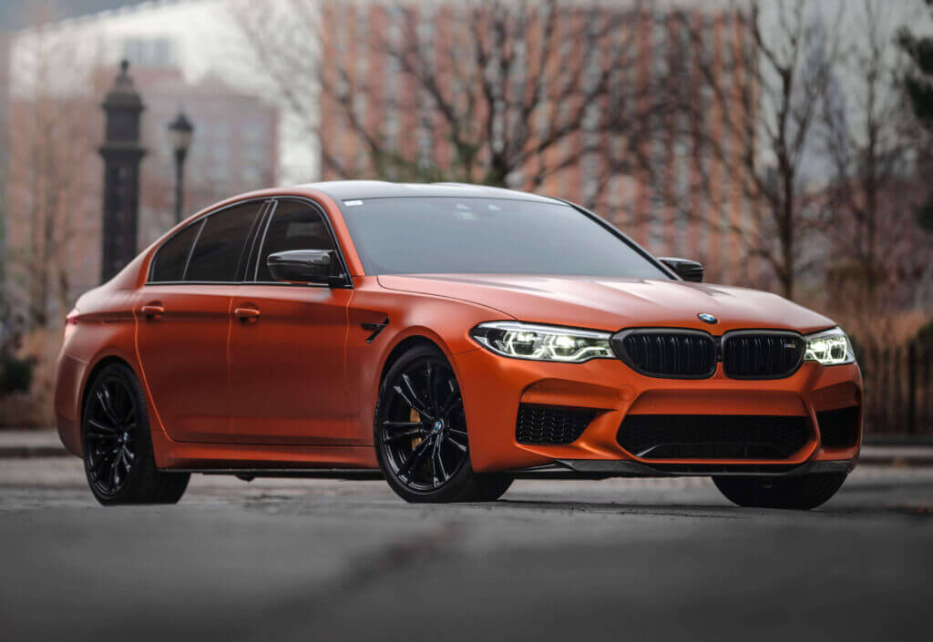 Orange BMW M5