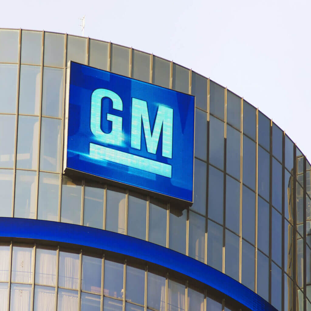 General Motors Company Sign on Building
