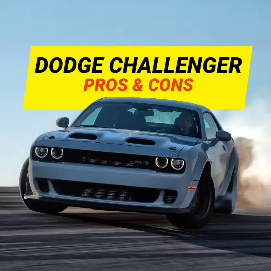 Dodge Challenger driving with its Pros and Cons