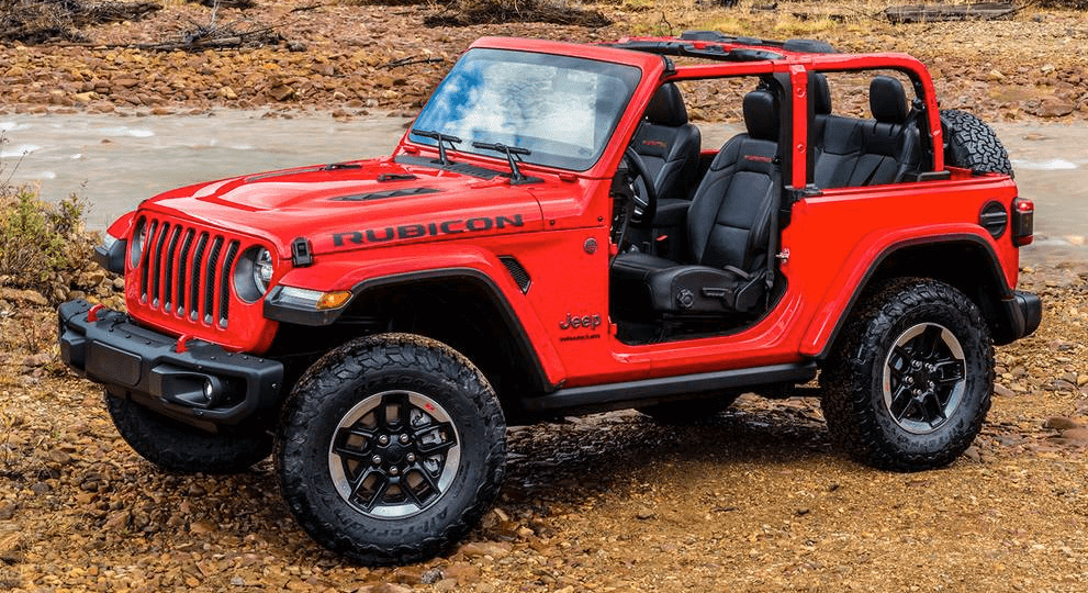 Red Jeep Wrangler