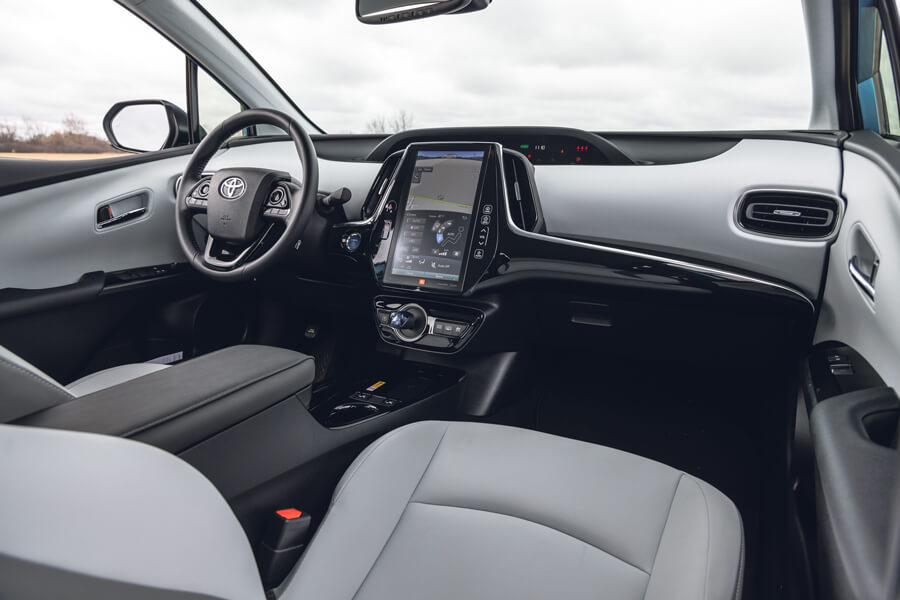 2022 Toyota Prius Prime Limited Interior view with infotainment 