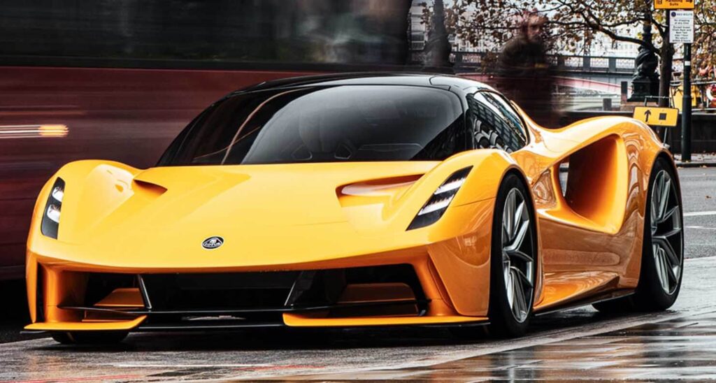 Lotus Evija yellow