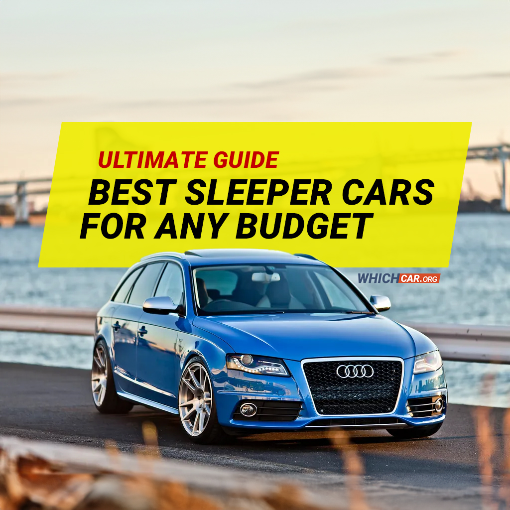 Audi in front of bridge with words best sleeper cars for any budget