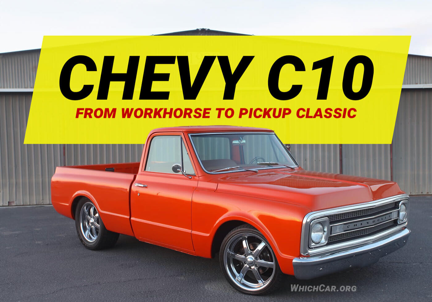 1970 Chevrolet C10 in front of garage