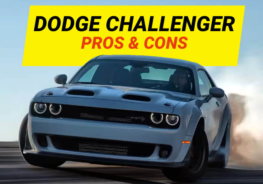 Dodge Challenger driving with its Pros and Cons