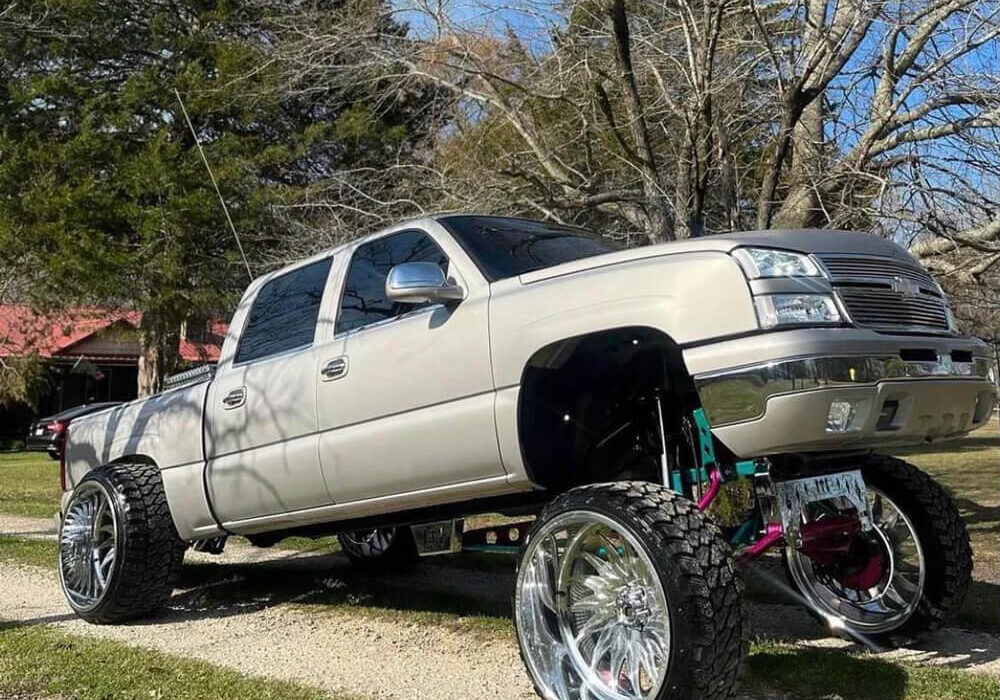 Squatted Chevy Truck